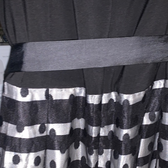 R&K Black and Gray Striped Midi Dress - Picture 10 of 15